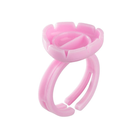 Pink & White Tweezer Glue Rings